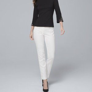 Geo-Texture Slim Ankle Pants